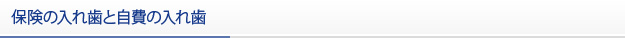 保険の入れ歯と自費の入れ歯