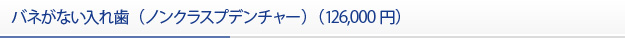バネがない入れ歯（ノンクラスプデンチャー）（126,000円）